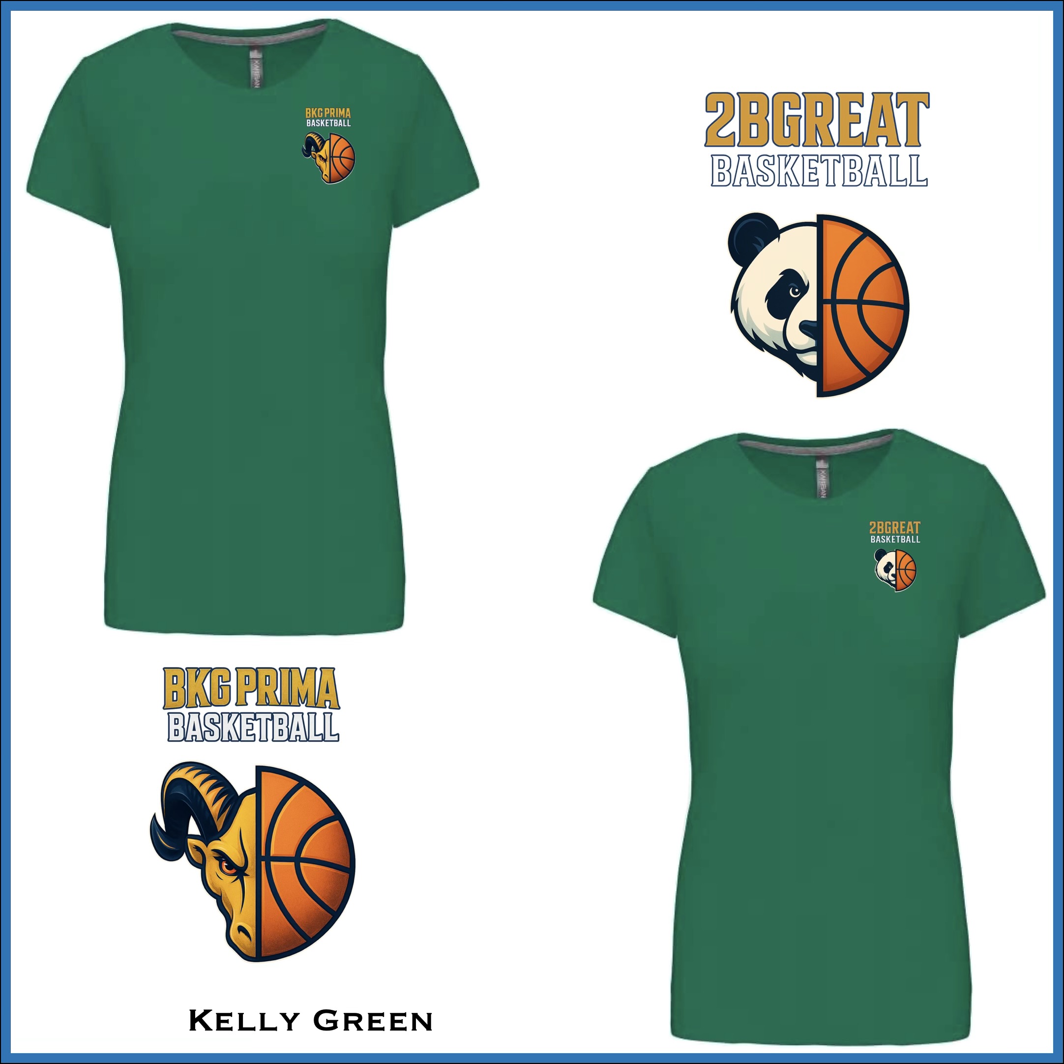 BKG PRIMA / 2BGreat Basketball Women Premium Cotton Tee - Image 10