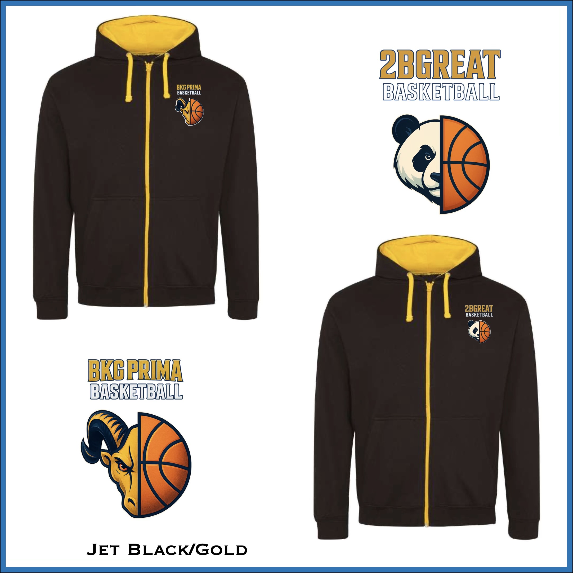 BKG PRIMA / 2BGreat Basketball Zip Hoodie - Image 7
