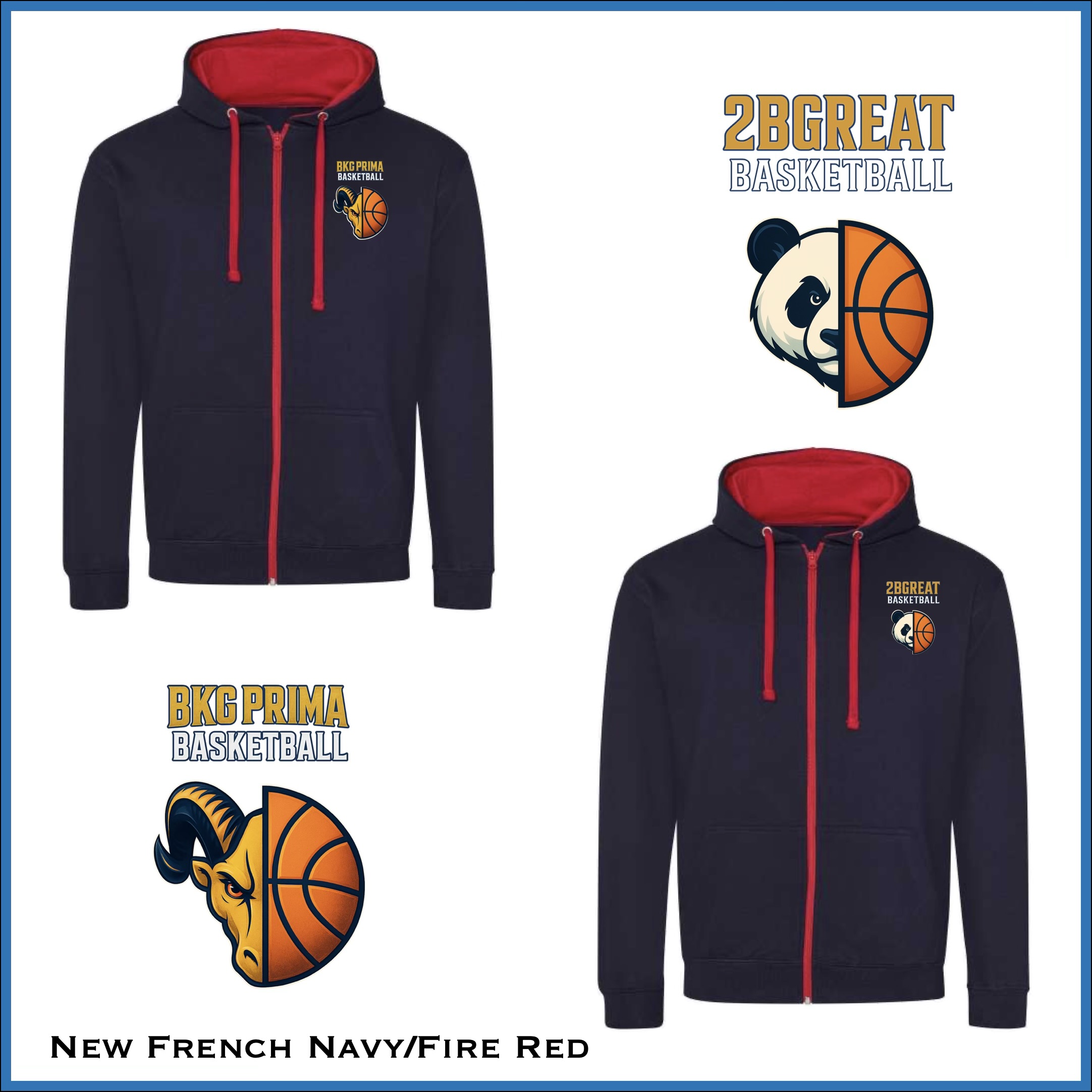 BKG PRIMA / 2BGreat Basketball Zip Hoodie - Image 10