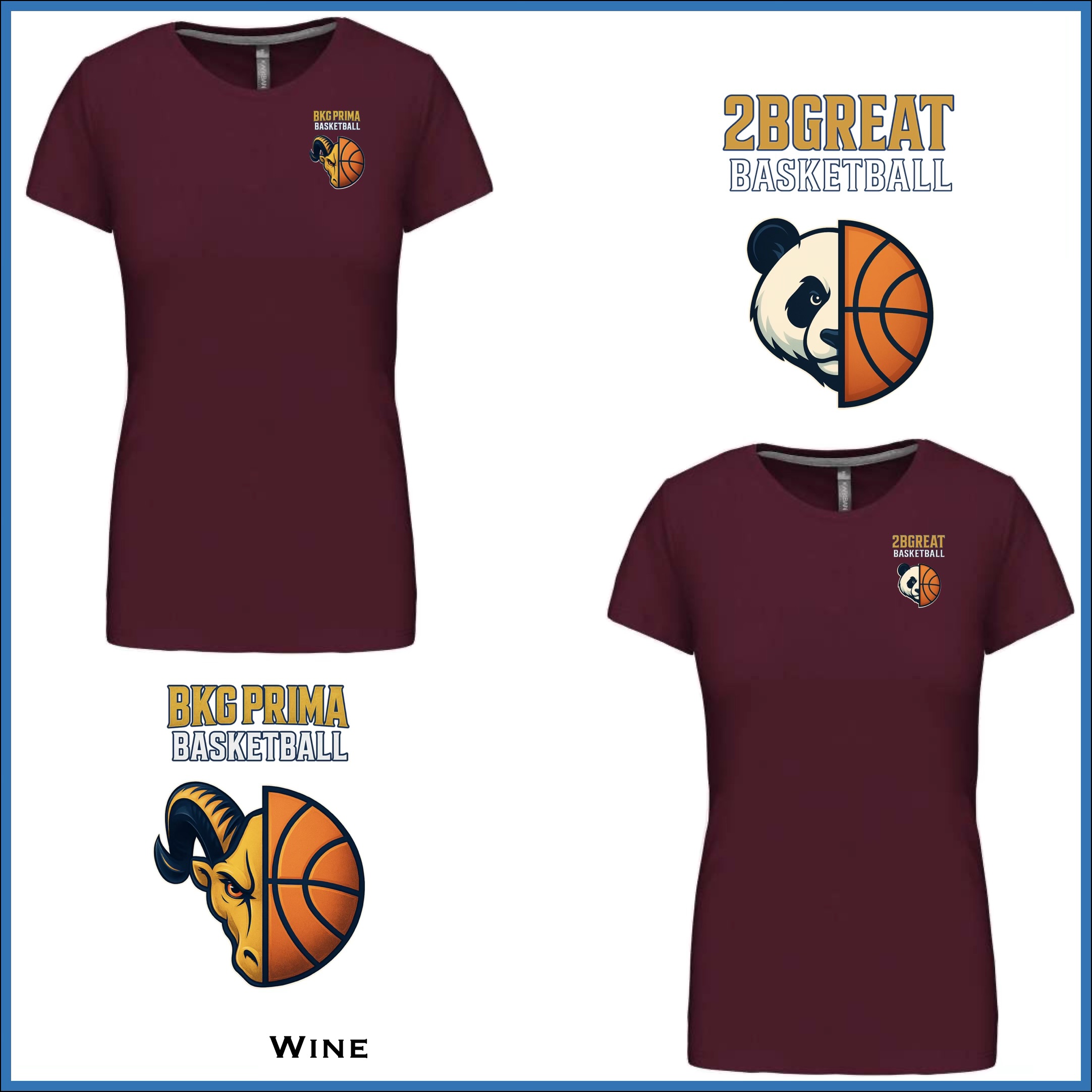 BKG PRIMA / 2BGreat Basketball Women Premium Cotton Tee - Image 22
