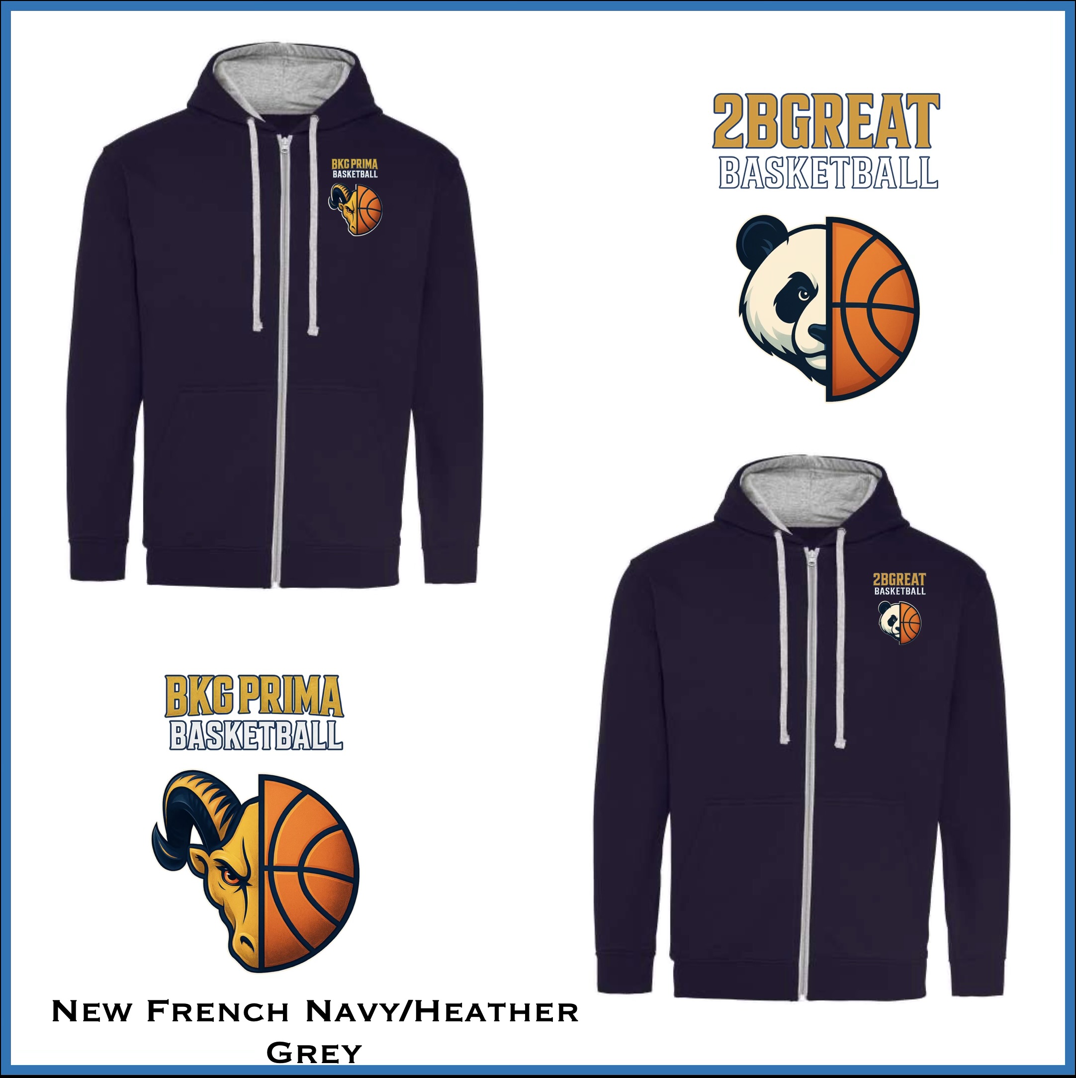 BKG PRIMA / 2BGreat Basketball Zip Hoodie - Image 11