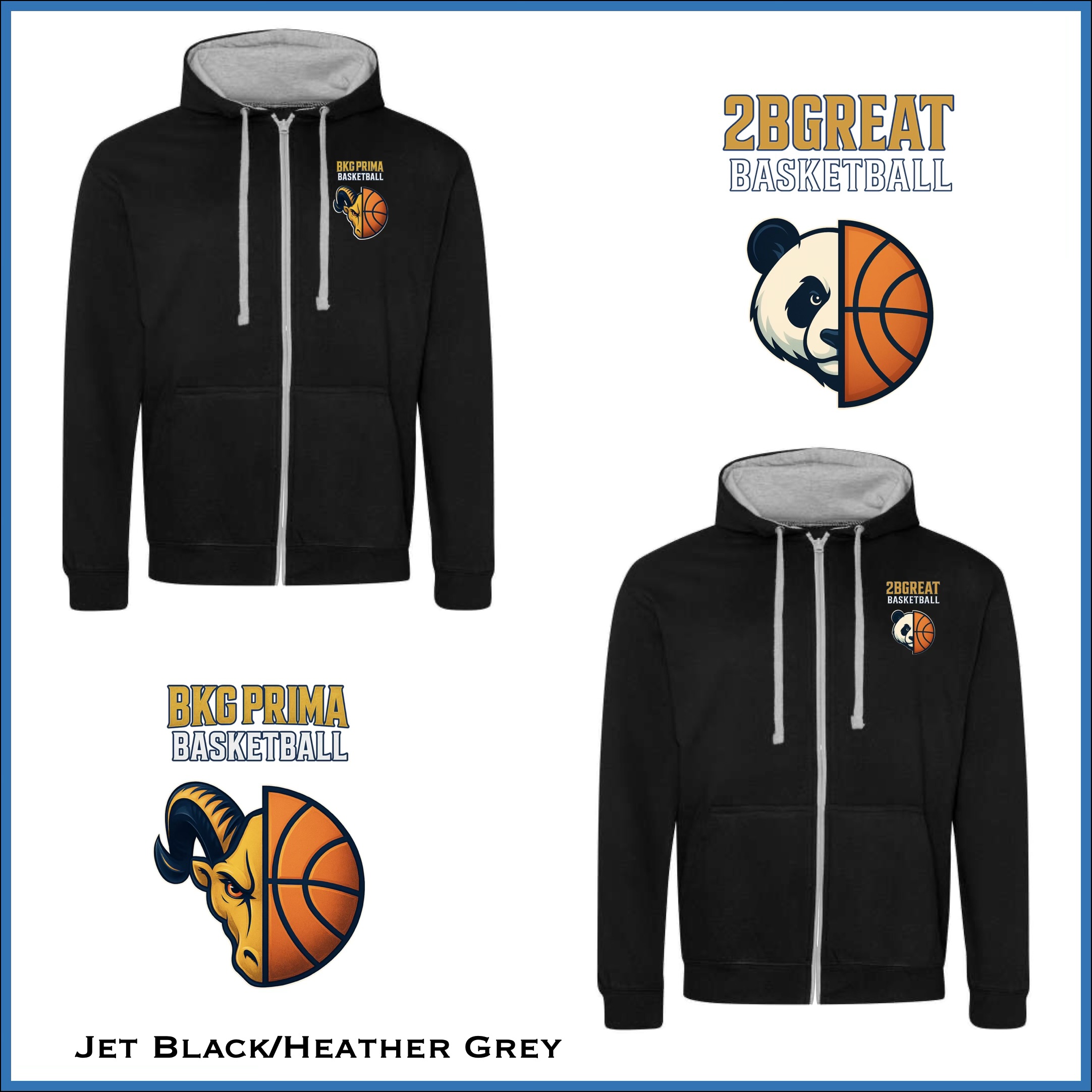 BKG PRIMA / 2BGreat Basketball Zip Hoodie - Image 8