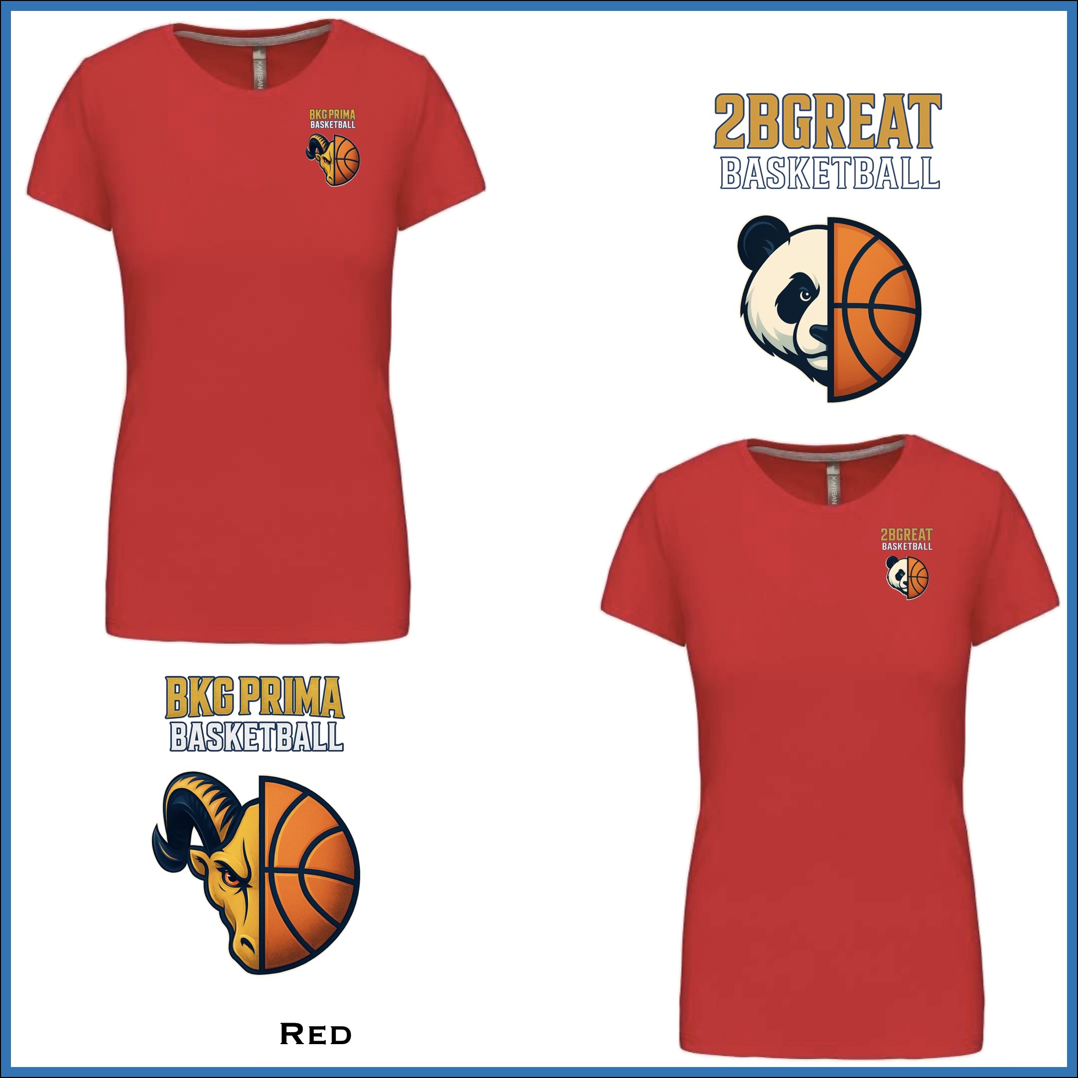BKG PRIMA / 2BGreat Basketball Women Premium Cotton Tee - Image 18