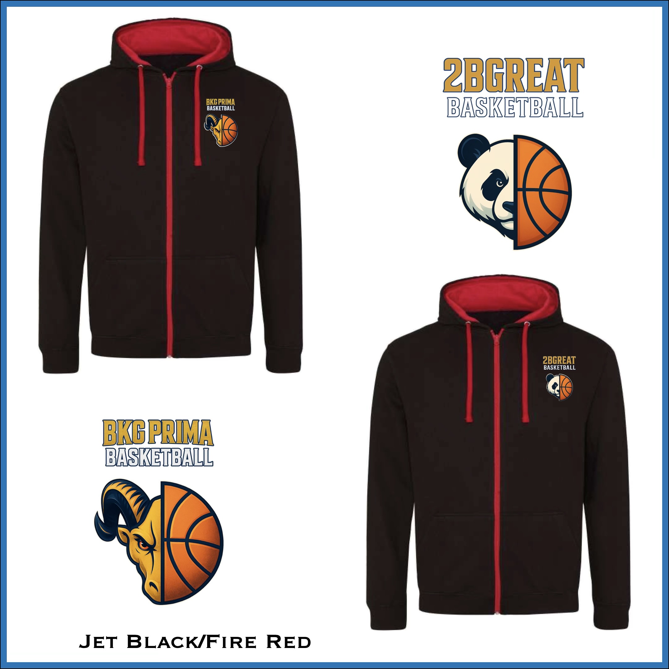 BKG PRIMA / 2BGreat Basketball Zip Hoodie - Image 6