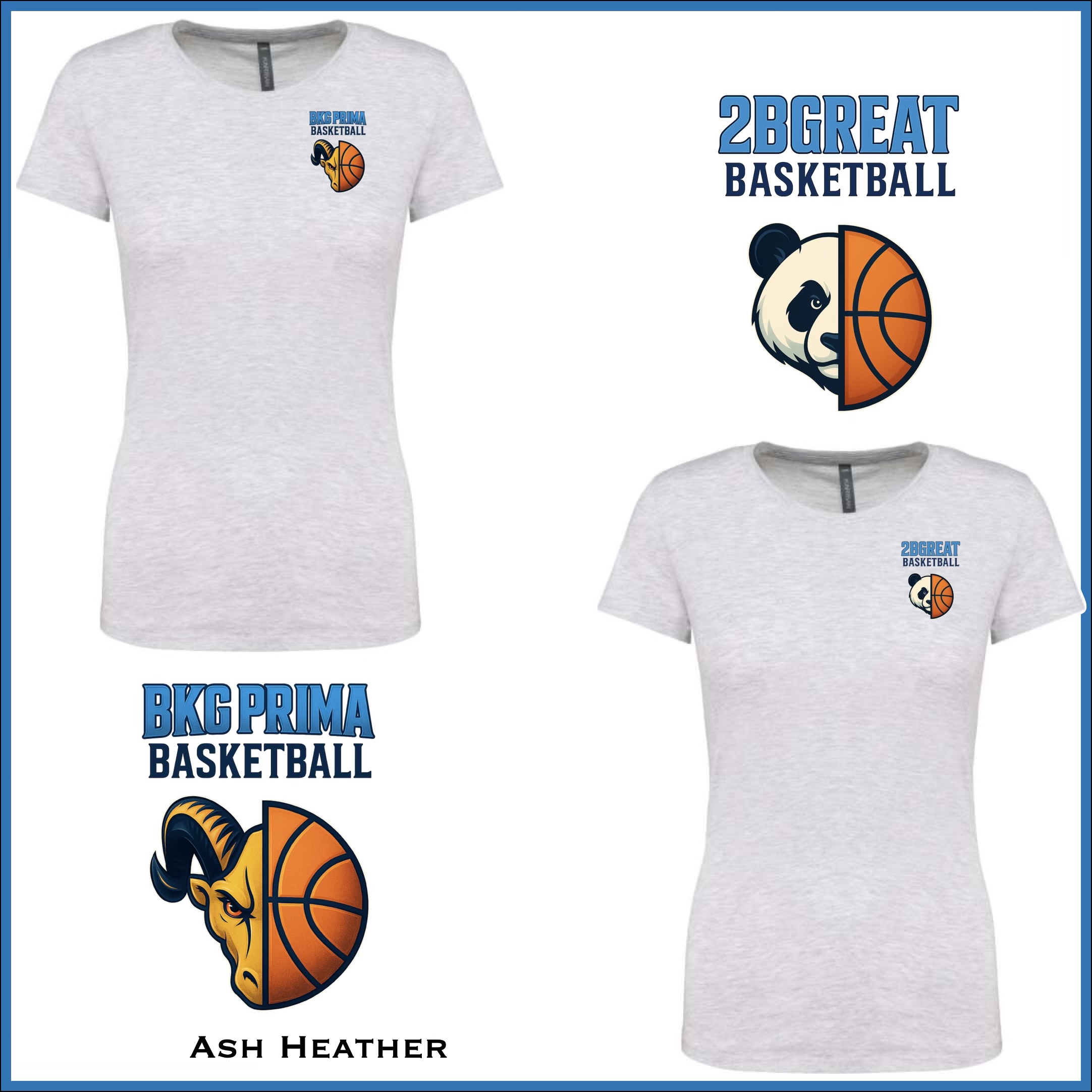 BKG PRIMA / 2BGreat Basketball Women Premium Cotton Tee - Image 3