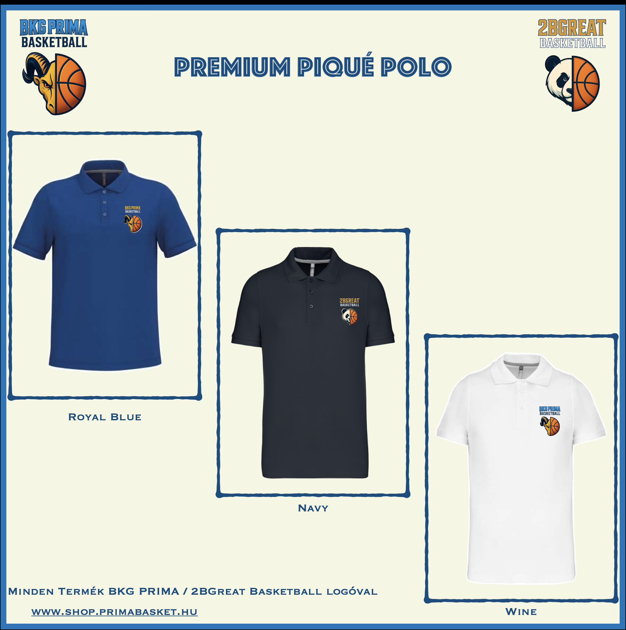 BKG PRIMA / 2BGreat Basketball Premium Piqué Polo - Image 2