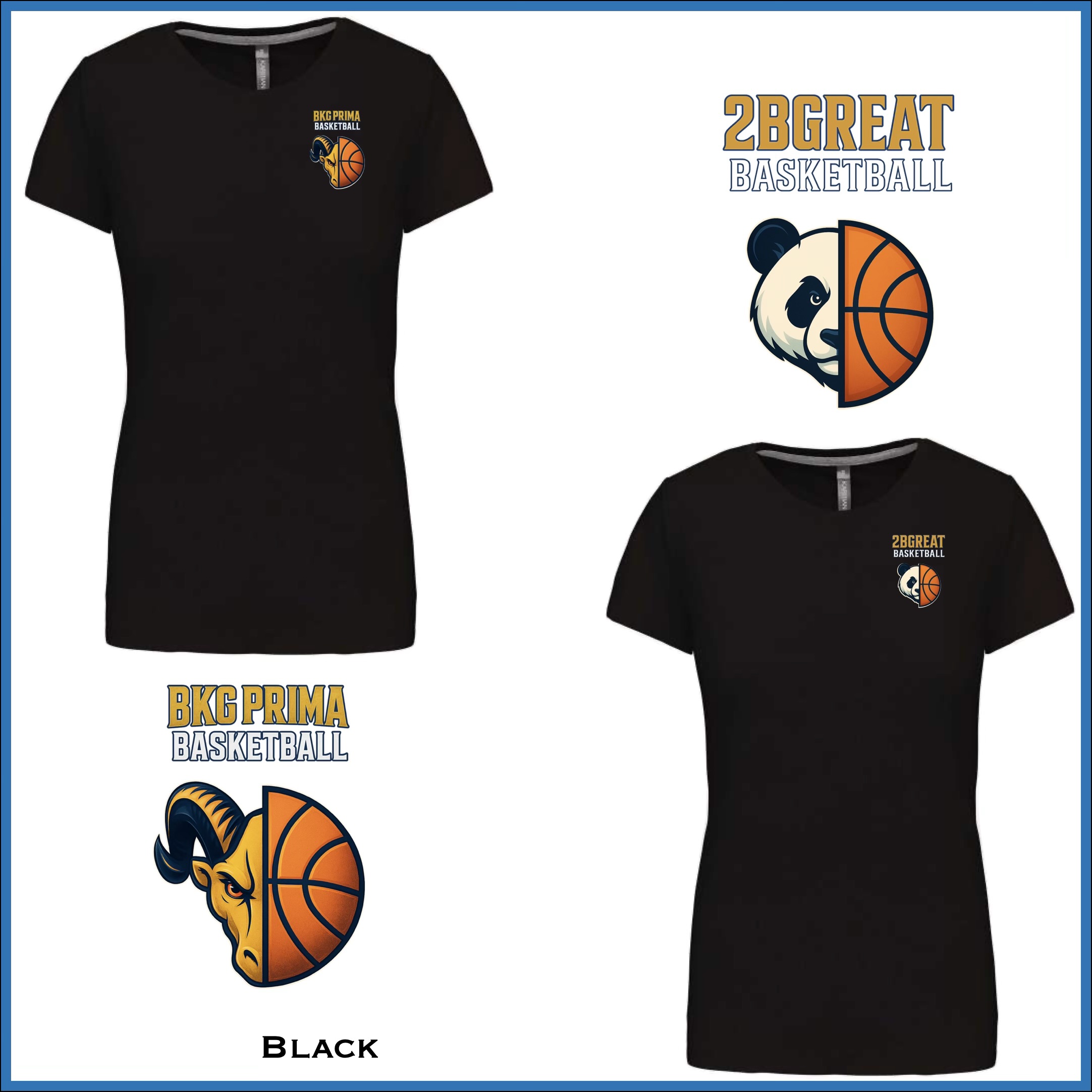 BKG PRIMA / 2BGreat Basketball Women Premium Cotton Tee - Image 4