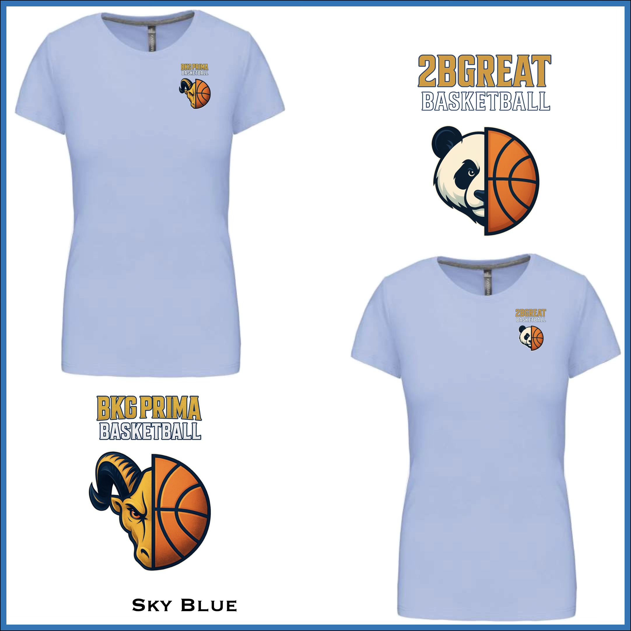 BKG PRIMA / 2BGreat Basketball Women Premium Cotton Tee - Image 19